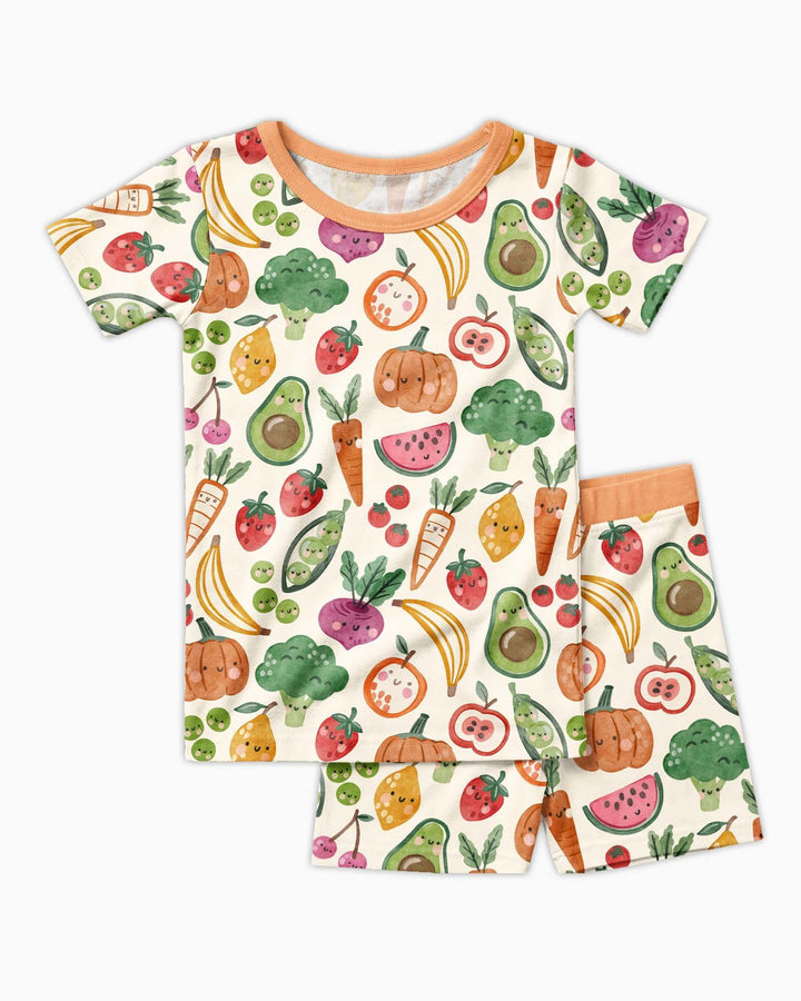 Template Zweiteiliges Pyjama-Set mit kurzen Ärmeln und Shorts