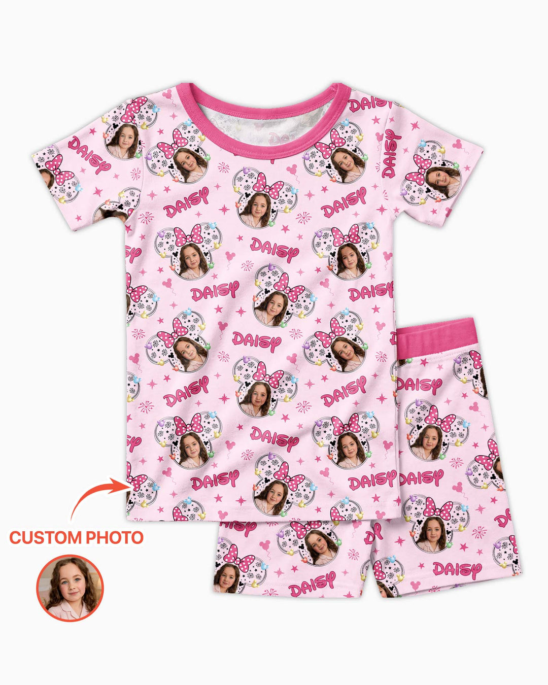 Zweiteiliges Pyjama-Set mit kurzen Ärmeln und Shorts im Sommer-Design