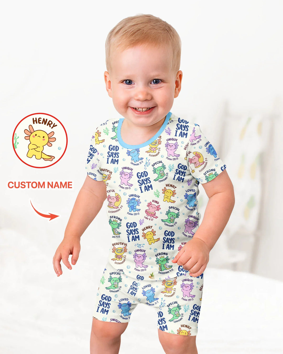 Schlafanzug-Set zweiteilig, kurze Ärmel, kurze Hose, Bambus