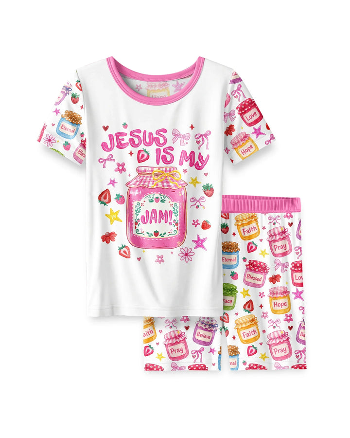 Schlafanzug-Set zweiteilig, kurze Ärmel, kurze Hose, Bambus