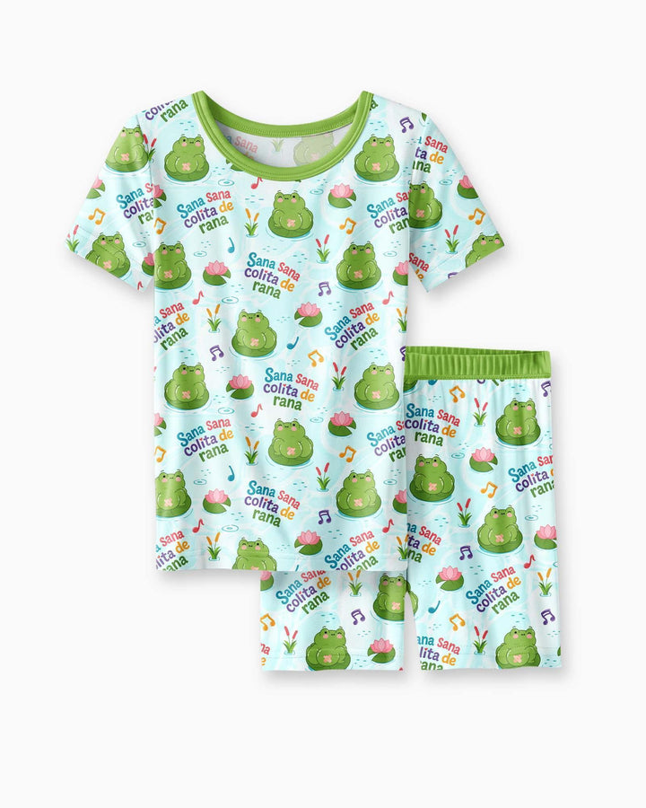 Schlafanzug-Set zweiteilig, kurze Ärmel, kurze Hose, Bambus