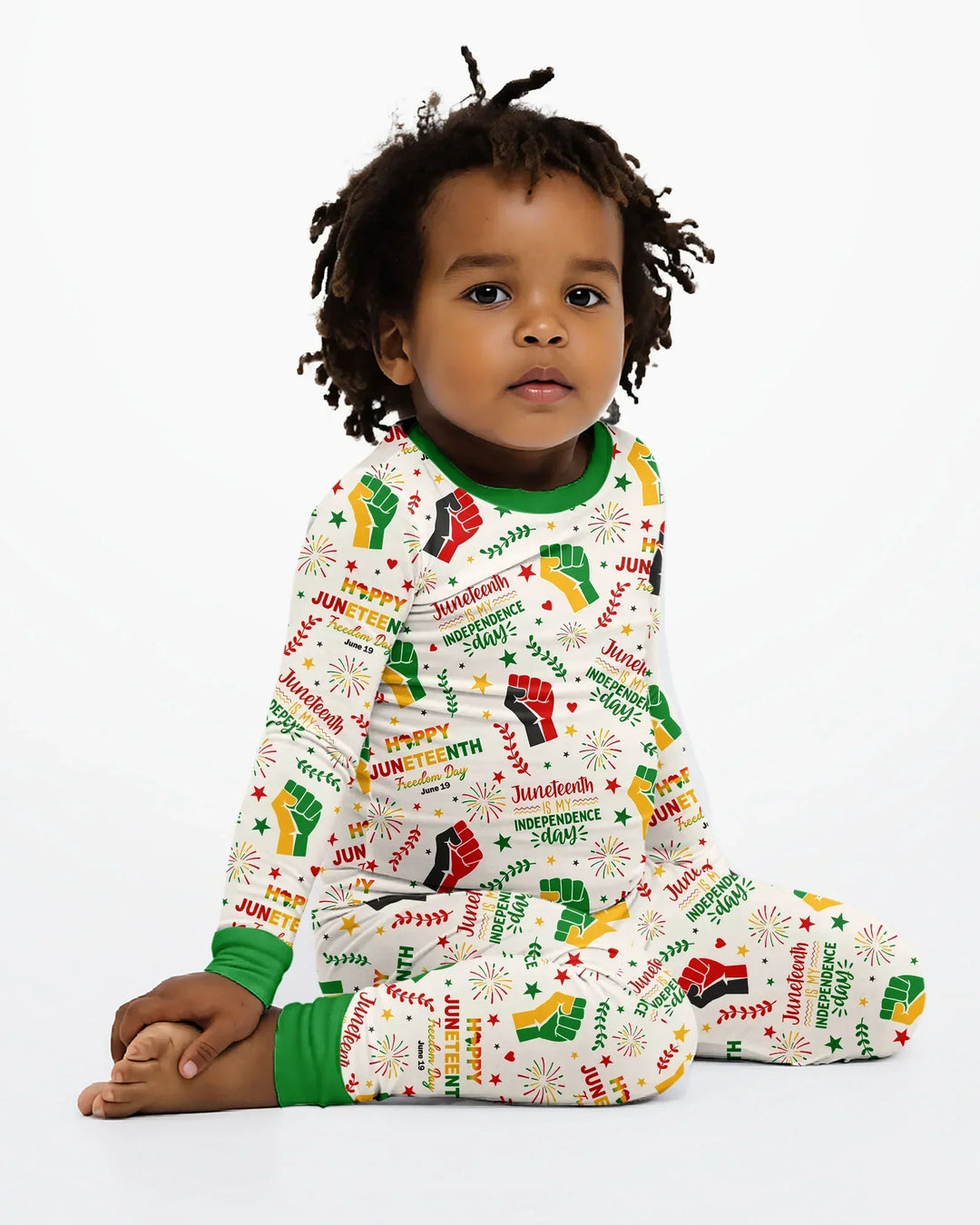 Zweiteiliges Langarm-Pyjama-Set mit Sommerfrüchten
