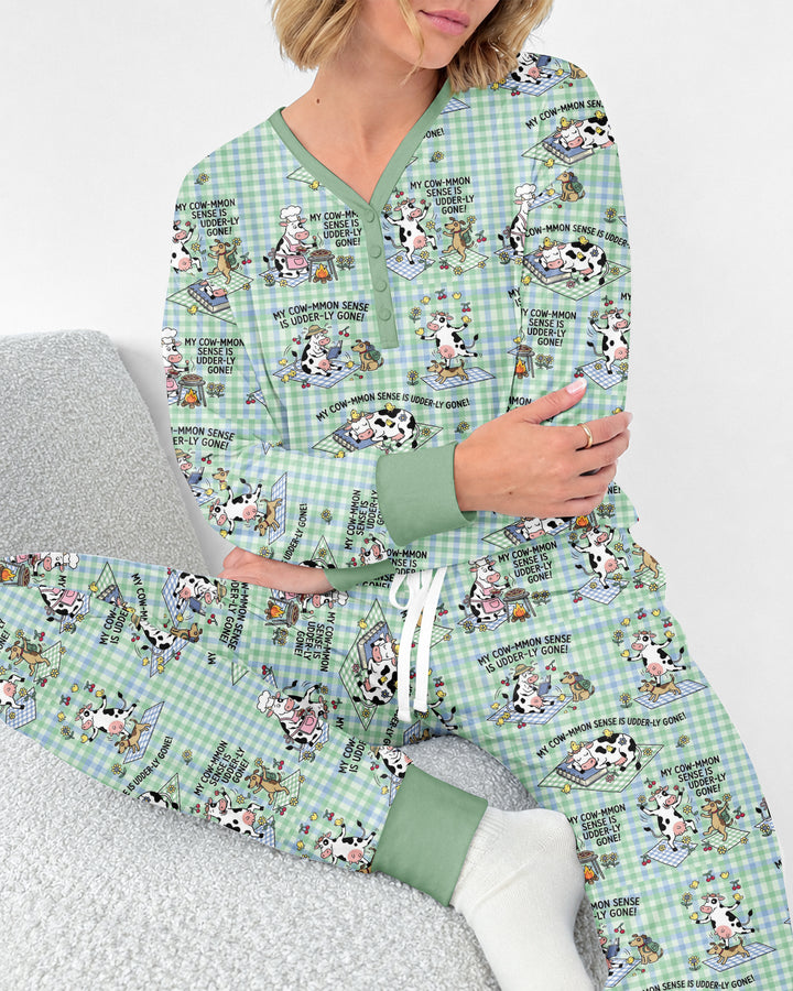 Common Sense Is Udderly Gone Bamboo Women Pajama Set