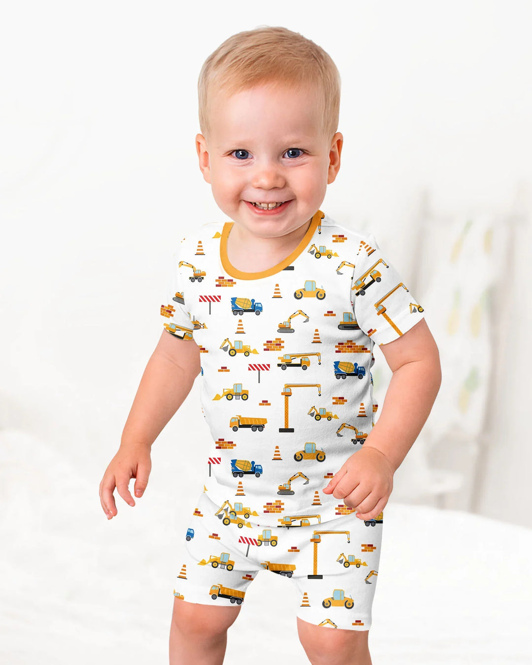 Konstruktion Bambus Zweiteiliger Kurzarm-Shorts-Pyjama-Set
