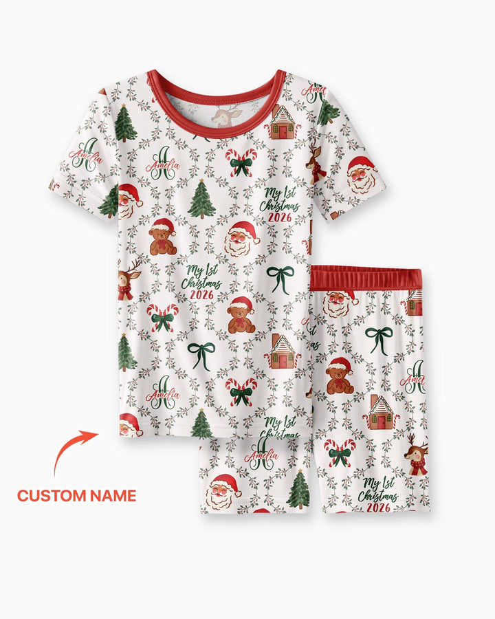 Zweiteiliges Pyjama-Set mit kurzen Ärmeln und Shorts im Sommer-Design