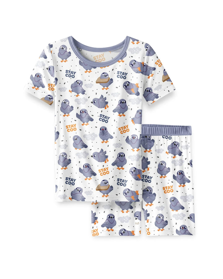 Schlafanzug-Set zweiteilig, kurze Ärmel, kurze Hose, Bambus