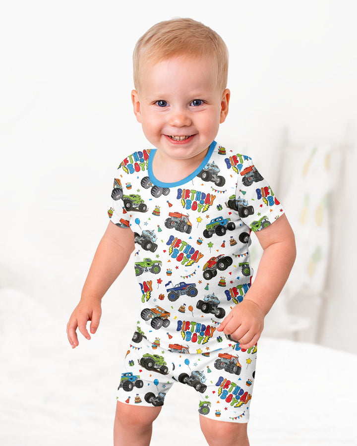 Schlafanzug-Set zweiteilig, kurze Ärmel, kurze Hose, Bambus