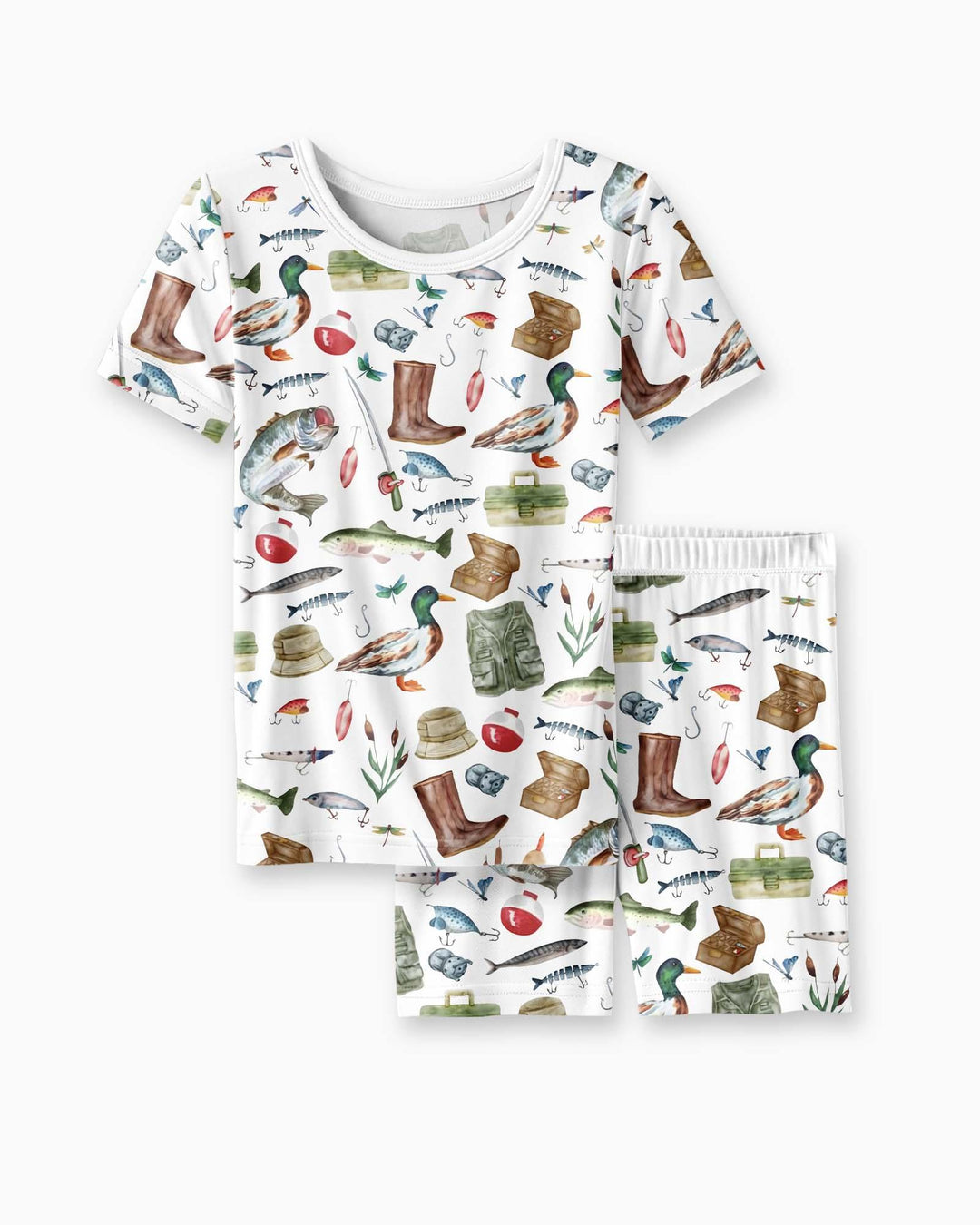 Schlafanzug-Set zweiteilig, kurze Ärmel, kurze Hose, Bambus