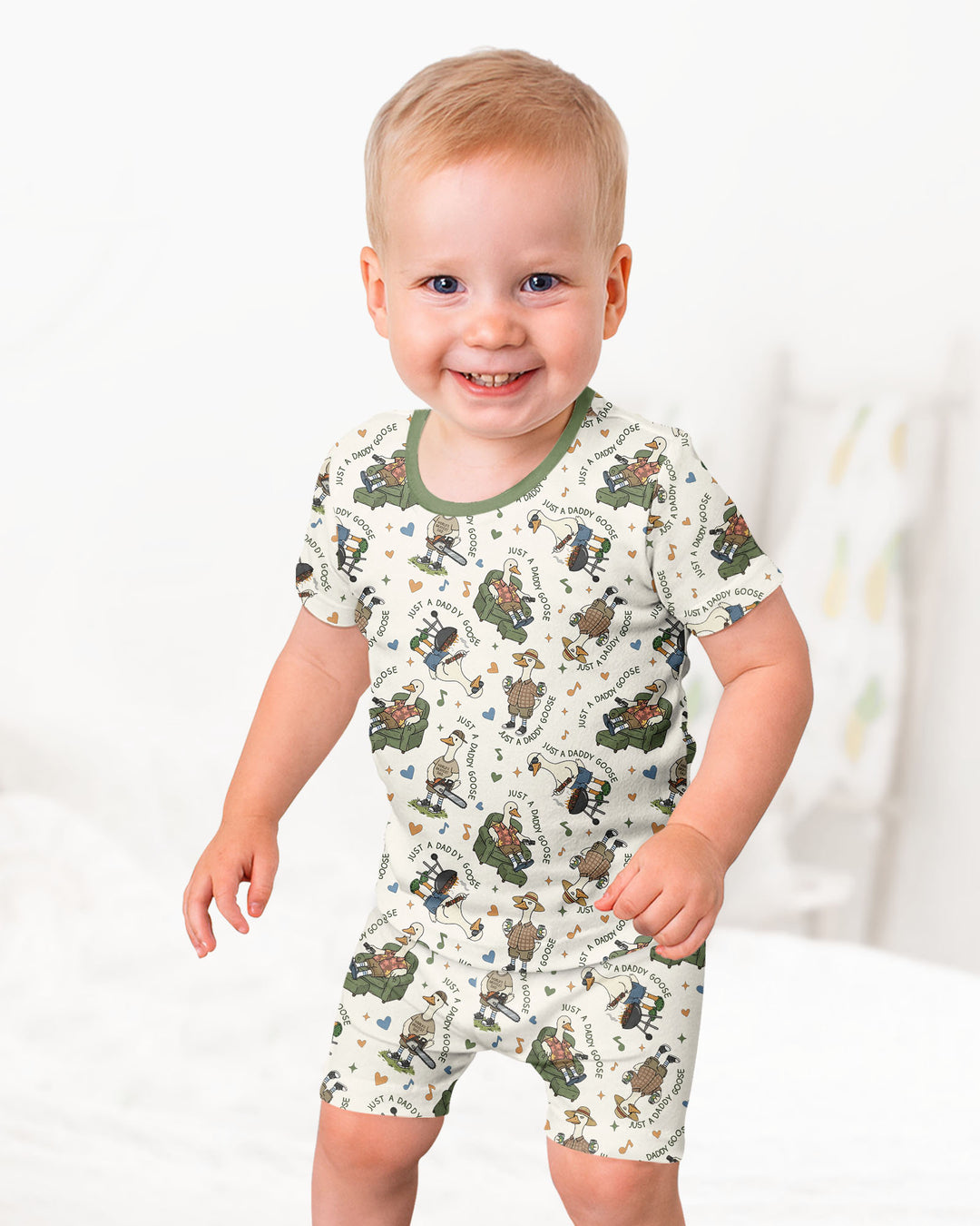 Schlafanzug-Set zweiteilig, kurze Ärmel, kurze Hose, Bambus