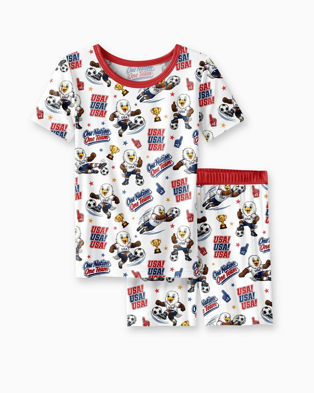 Schlafanzug-Set zweiteilig, kurze Ärmel, kurze Hose, Bambus