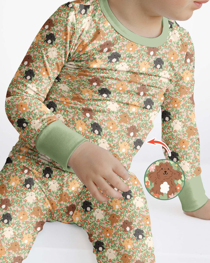 Zweiteiliges Langarm-Pyjama-Set mit Sommerfrüchten