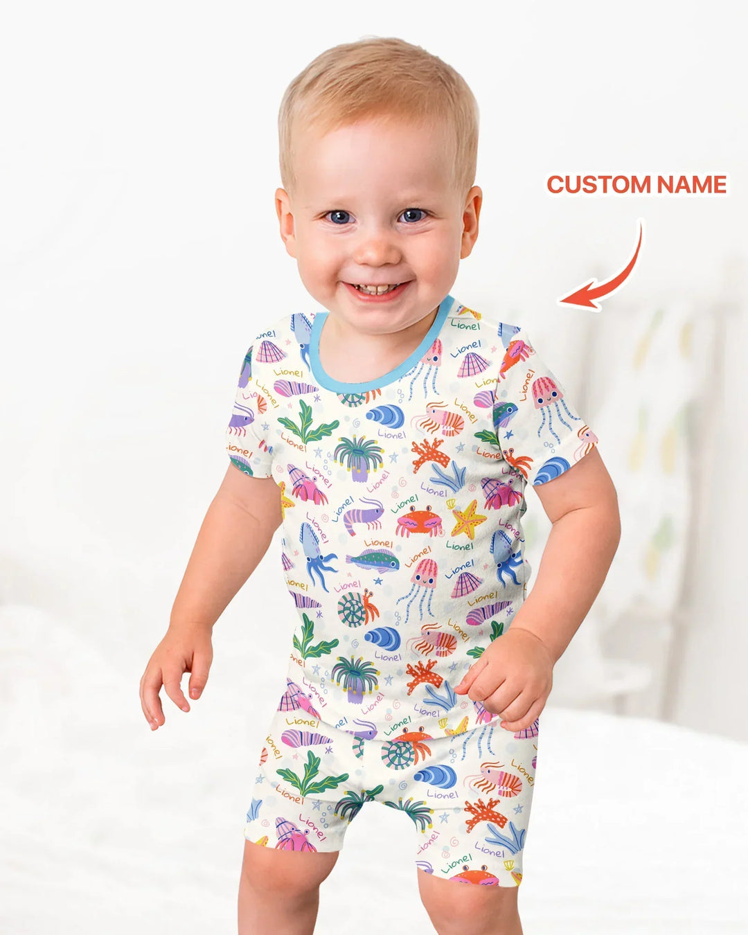 Schlafanzug-Set zweiteilig, kurze Ärmel, kurze Hose, Bambus