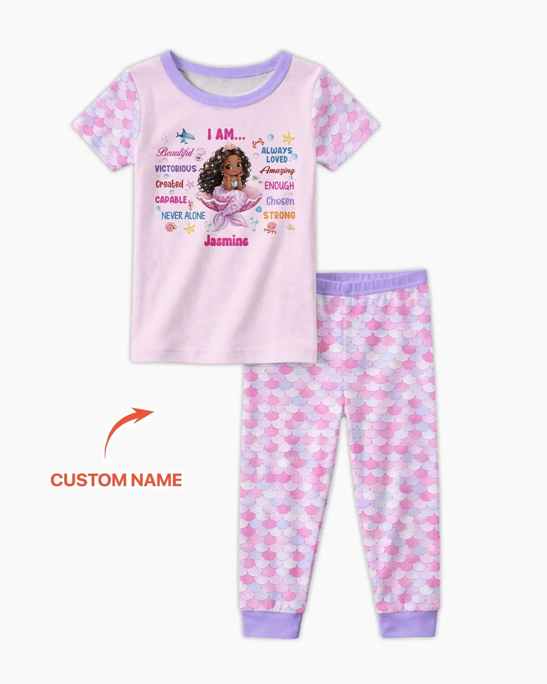 Zweiteiliges, kurzärmliges Pyjama-Set mit Marienkäfern