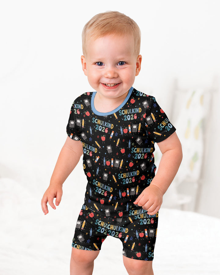 Schlafanzug-Set zweiteilig, kurze Ärmel, kurze Hose, Bambus