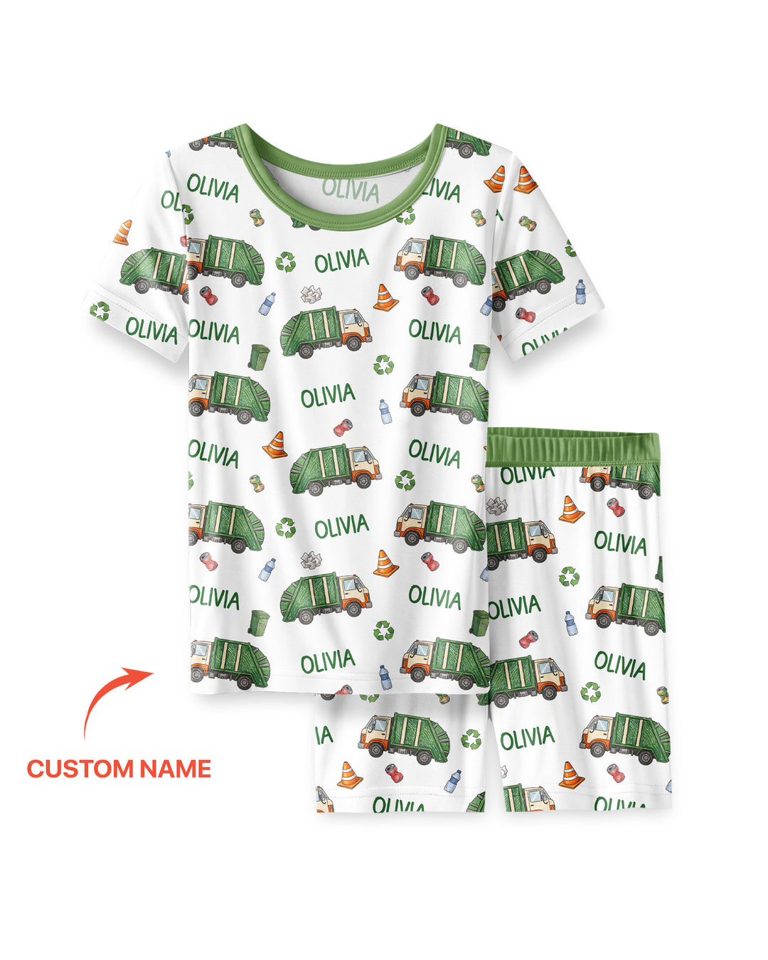 Schlafanzug-Set zweiteilig, kurze Ärmel, kurze Hose, Bambus