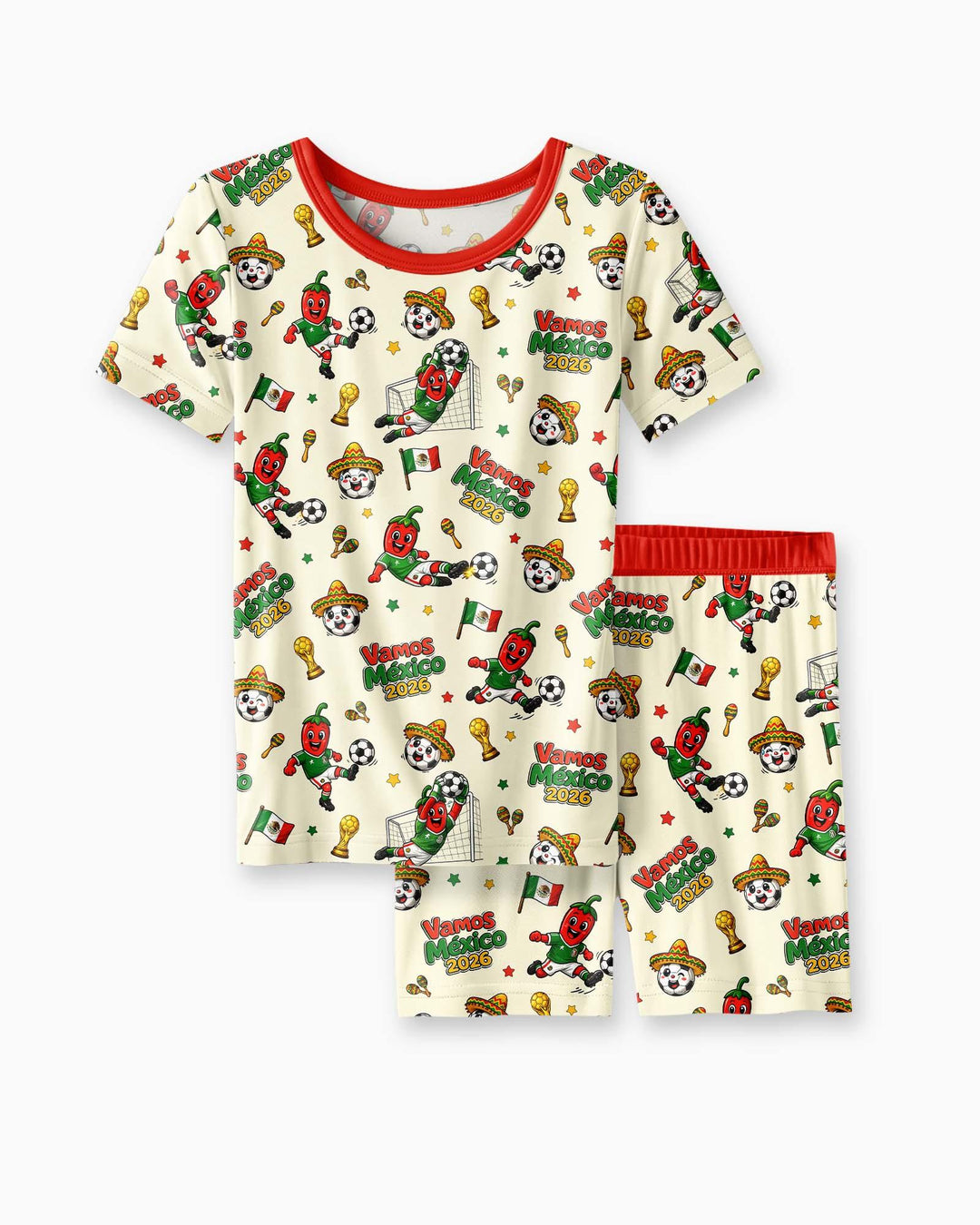 Schlafanzug-Set zweiteilig, kurze Ärmel, kurze Hose, Bambus