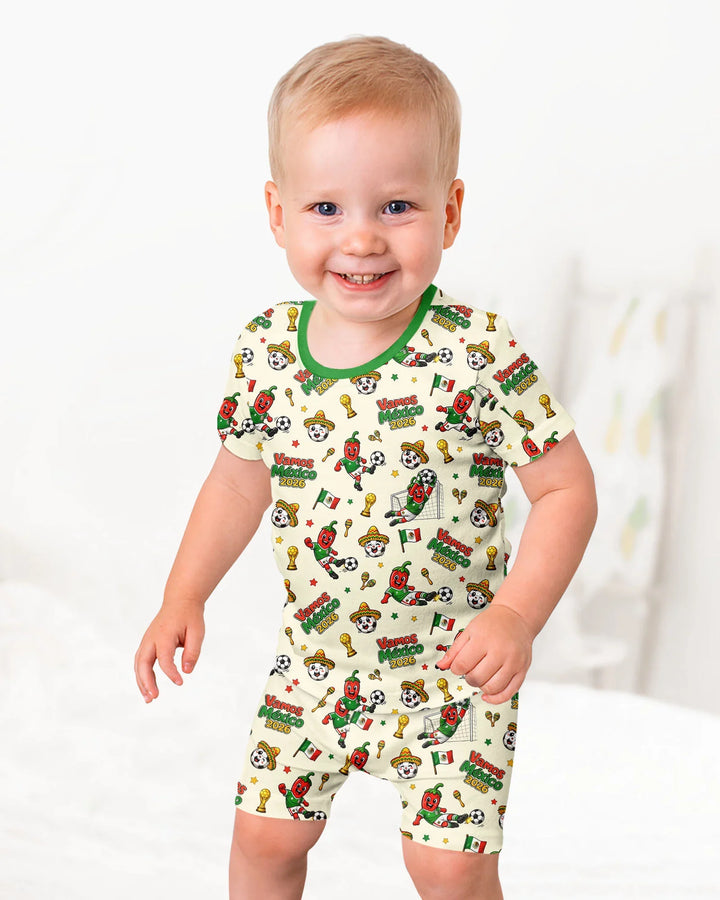 Schlafanzug-Set zweiteilig, kurze Ärmel, kurze Hose, Bambus