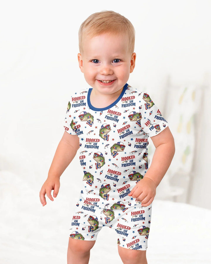 Schlafanzug-Set zweiteilig, kurze Ärmel, kurze Hose, Bambus