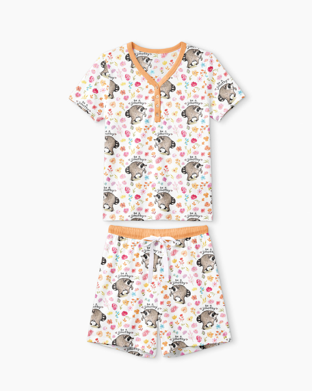 Be A Jimothy Family Matching Bamboo Women Short Sleeve Short Pajama Set