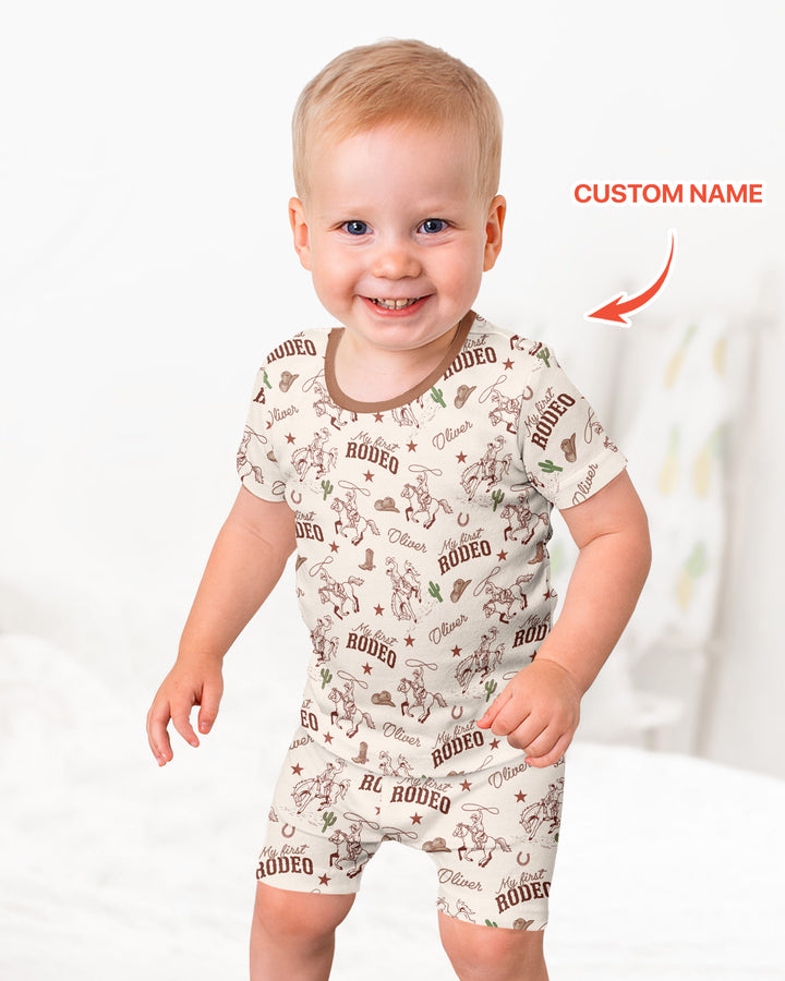 Schlafanzug-Set zweiteilig, kurze Ärmel, kurze Hose, Bambus