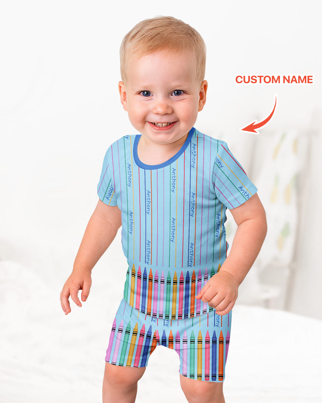 Schlafanzug-Set zweiteilig, kurze Ärmel, kurze Hose, Bambus