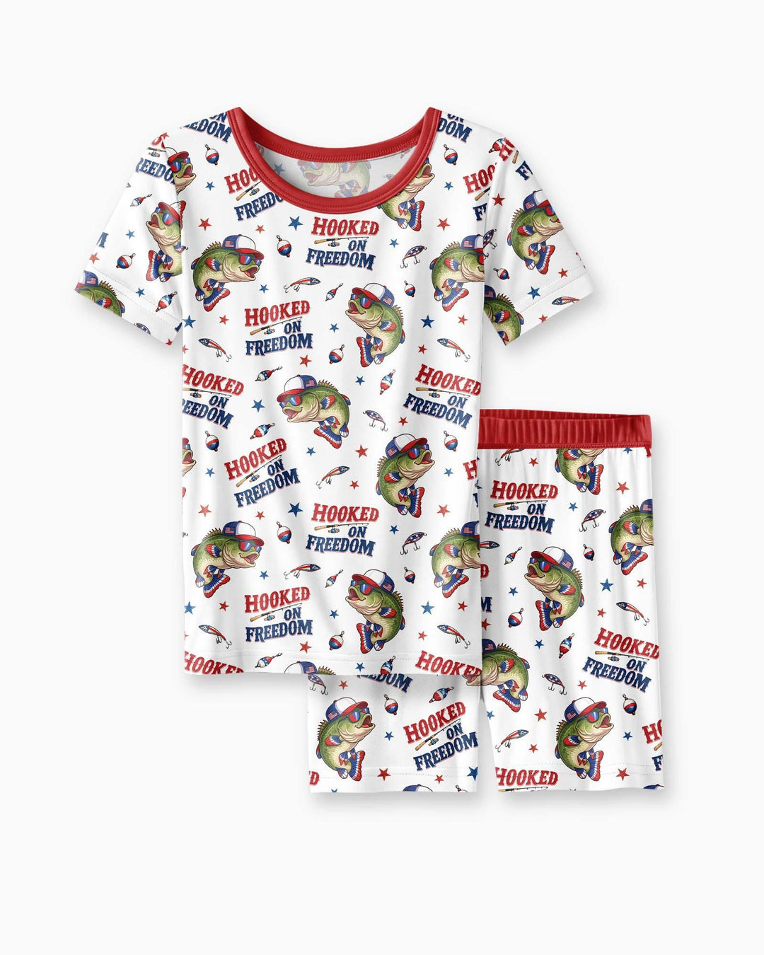 Schlafanzug-Set zweiteilig, kurze Ärmel, kurze Hose, Bambus