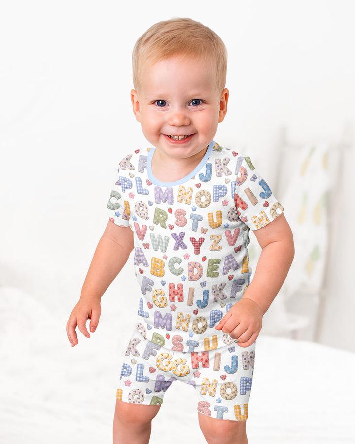 Schlafanzug-Set zweiteilig, kurze Ärmel, kurze Hose, Bambus