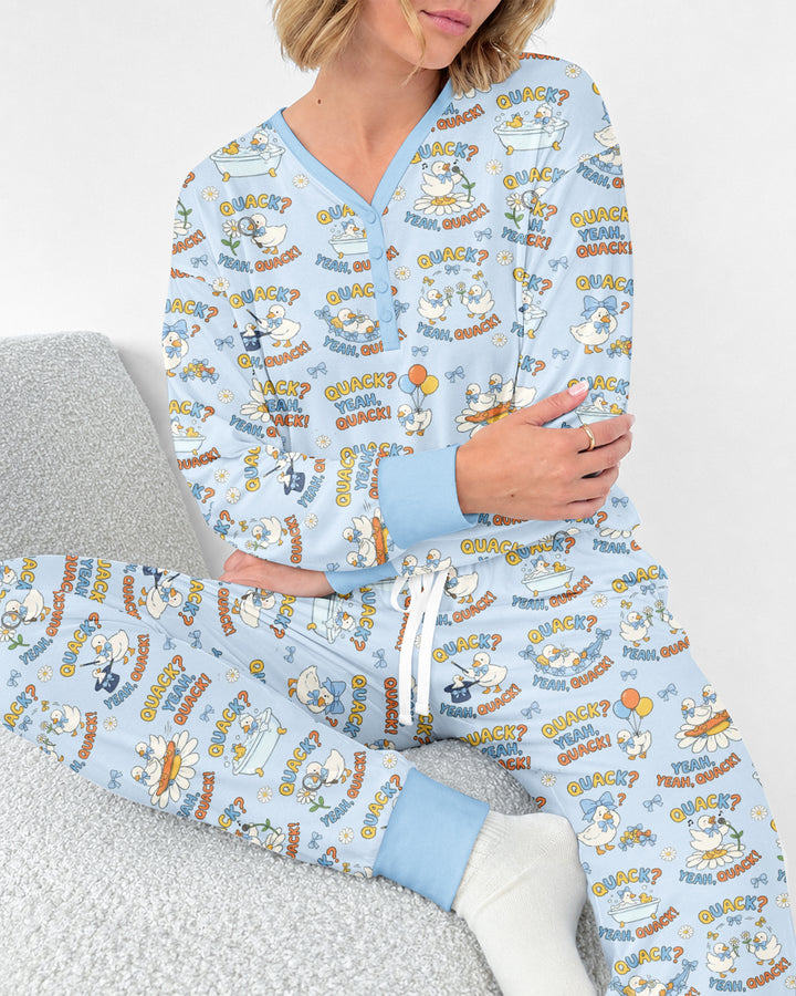 Yeah Quack Show Bamboo Women Pajama Set