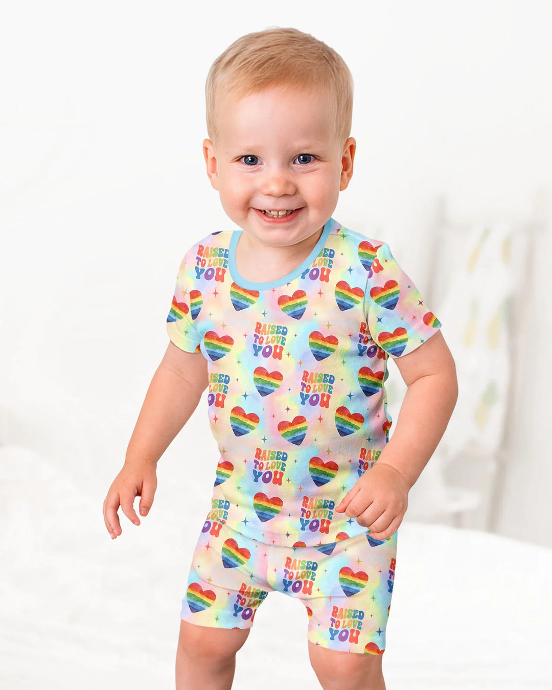 Schlafanzug-Set zweiteilig, kurze Ärmel, kurze Hose, Bambus