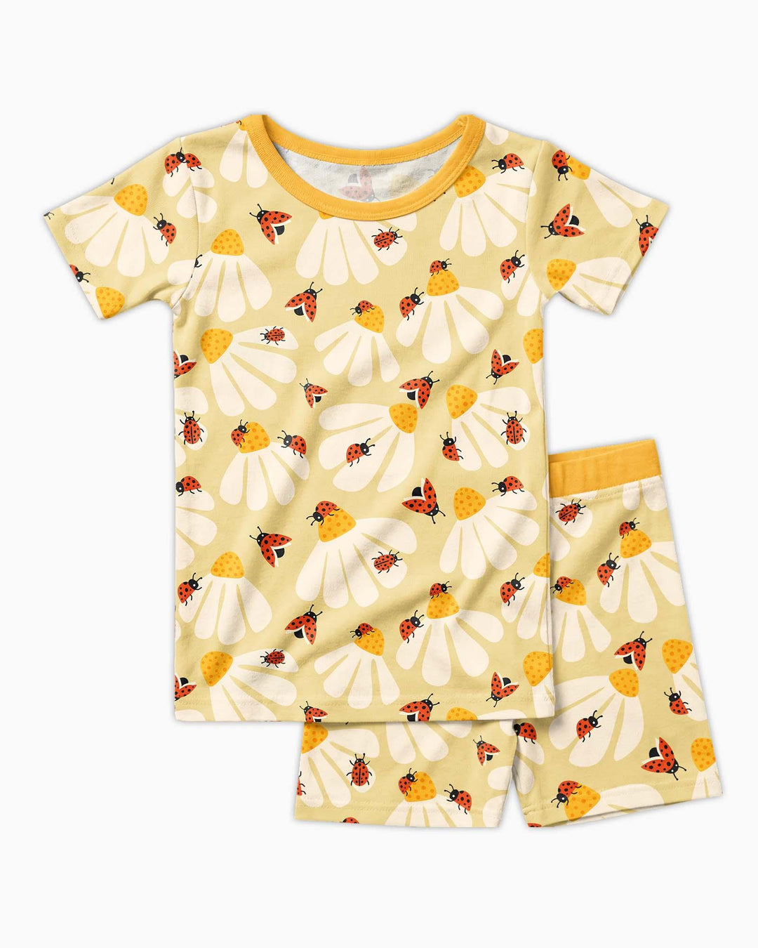 Template Zweiteiliges Pyjama-Set mit kurzen Ärmeln und Shorts