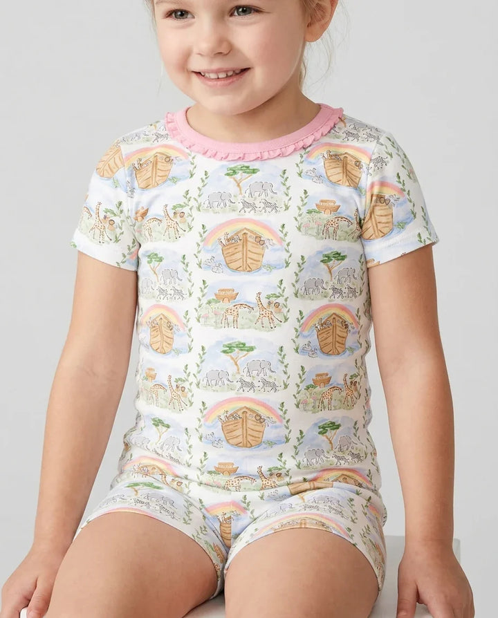 Schlafanzug-Set zweiteilig, kurze Ärmel, kurze Hose, Bambus