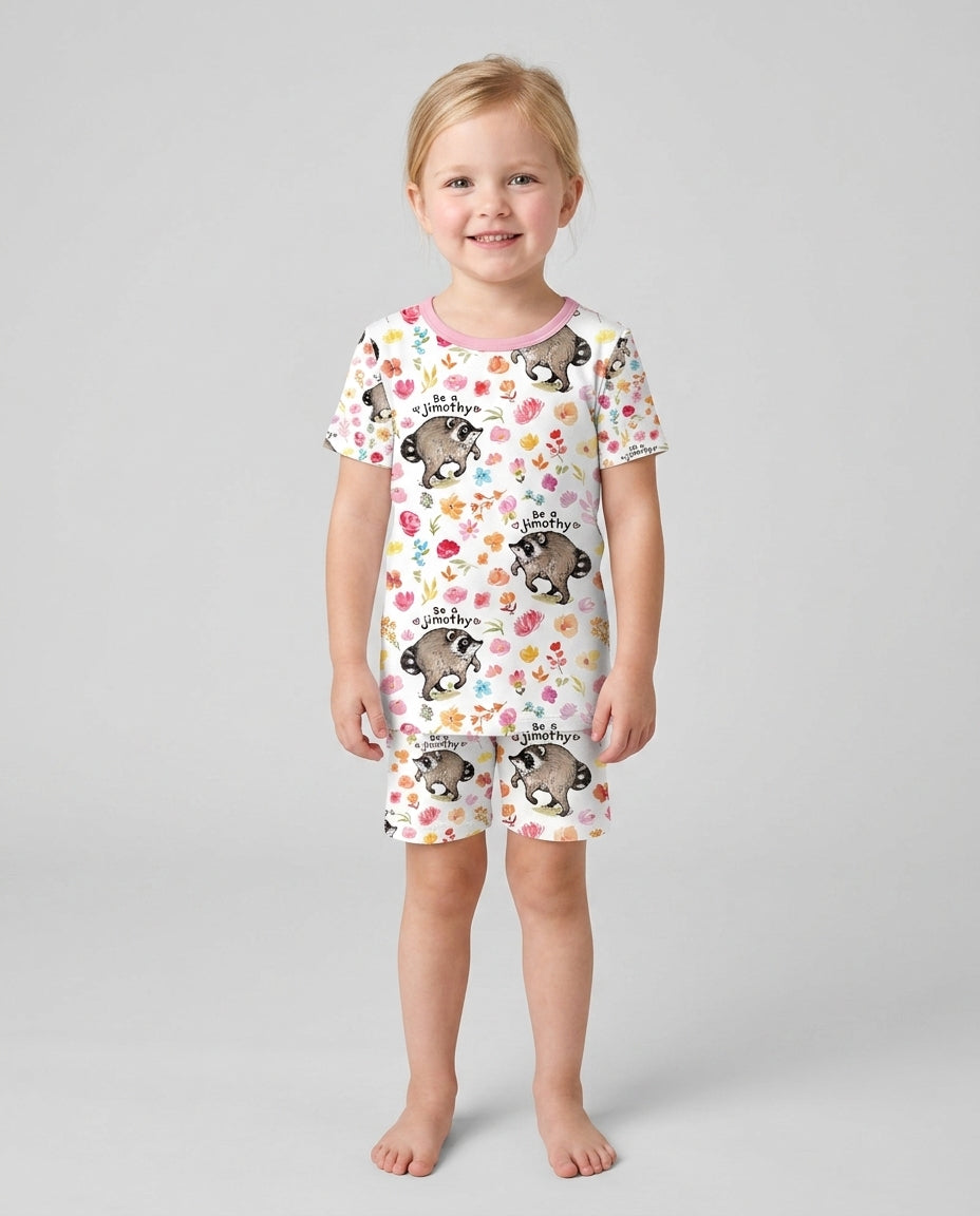Be A Jimothy Family Matching Bamboo Two Piece Short Sleeve Shorts Pajama Set