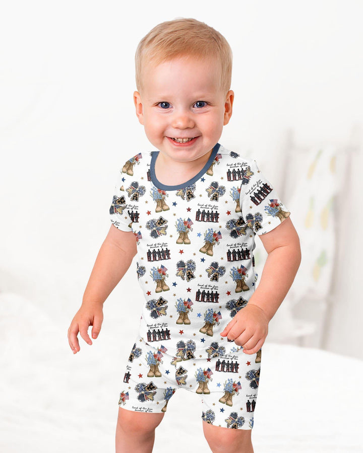 Schlafanzug-Set zweiteilig, kurze Ärmel, kurze Hose, Bambus
