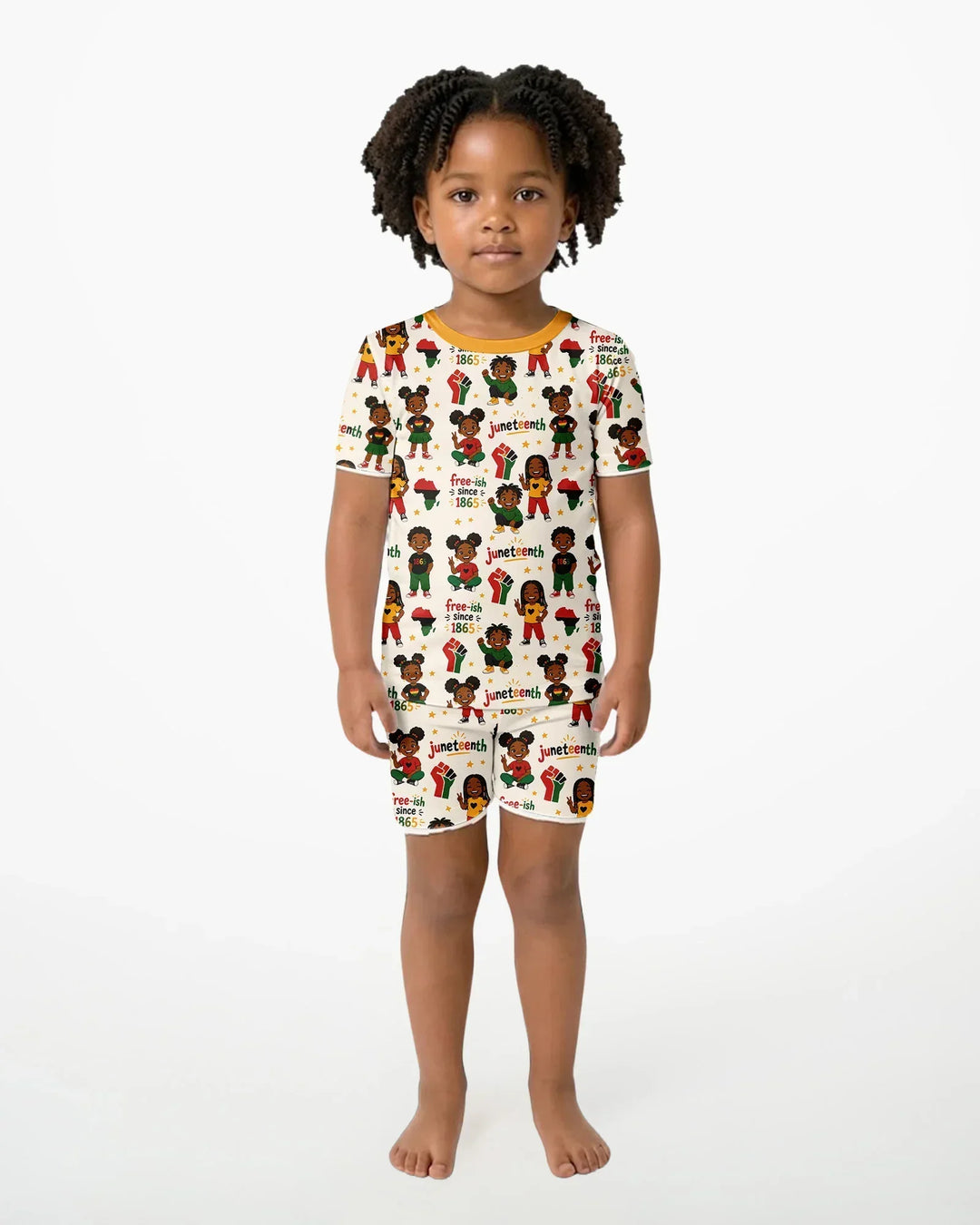 Template Zweiteiliges Pyjama-Set mit kurzen Ärmeln und Shorts