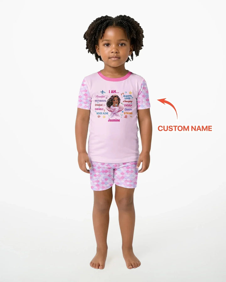 Zweiteiliges Pyjama-Set mit kurzen Ärmeln und Shorts im Sommer-Design