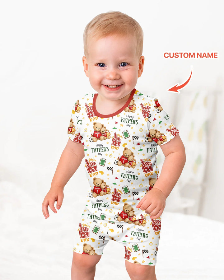 Zweiteiliges Pyjama-Set mit kurzen Ärmeln und Shorts im Sommer-Design