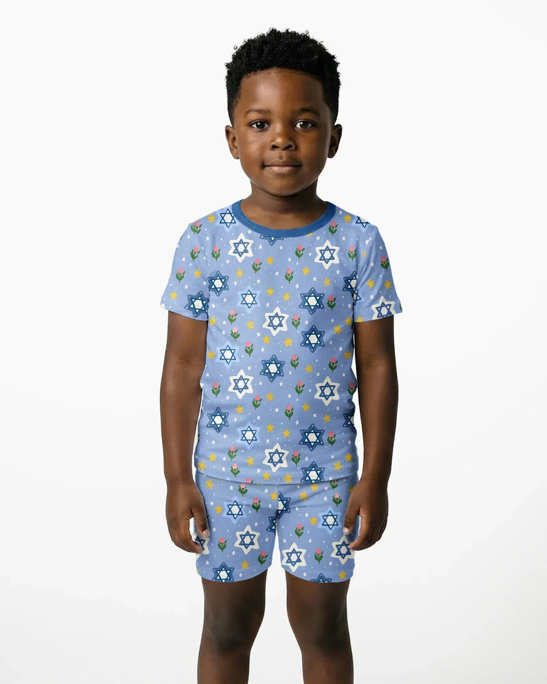 Schlafanzug-Set zweiteilig, kurze Ärmel, kurze Hose, Bambus