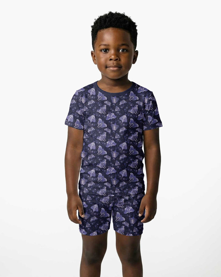 Very Peri Moths Bamboo Two Piece Short Sleeve Shorts Pajama Set