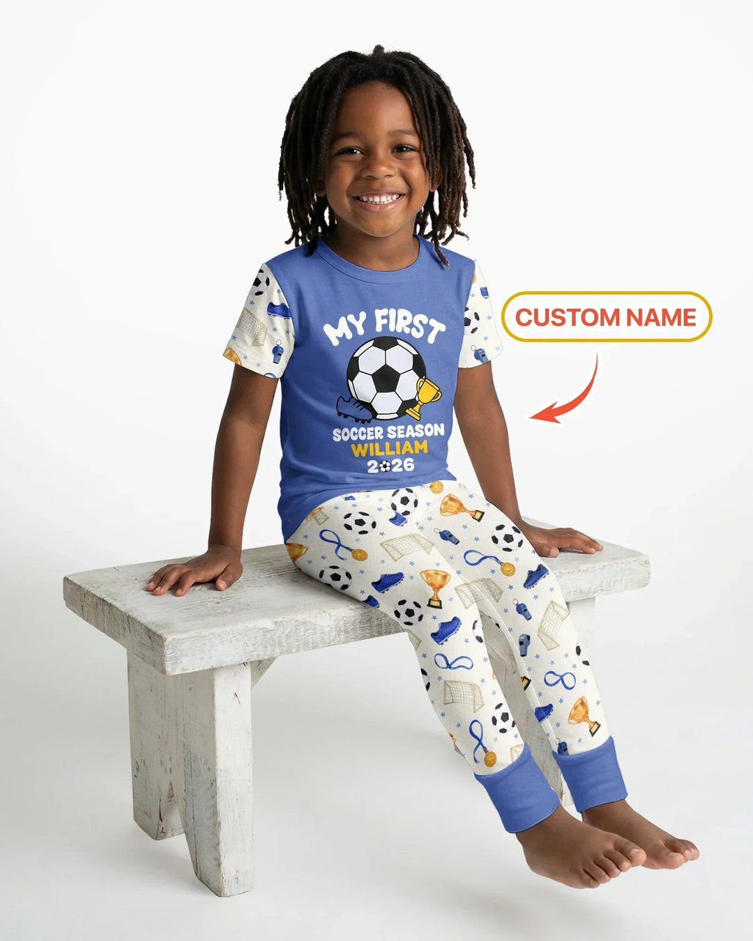 Zweiteiliges, kurzärmliges Pyjama-Set mit Marienkäfern