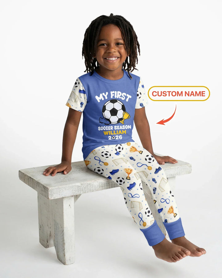 Zweiteiliges, kurzärmliges Pyjama-Set mit Marienkäfern