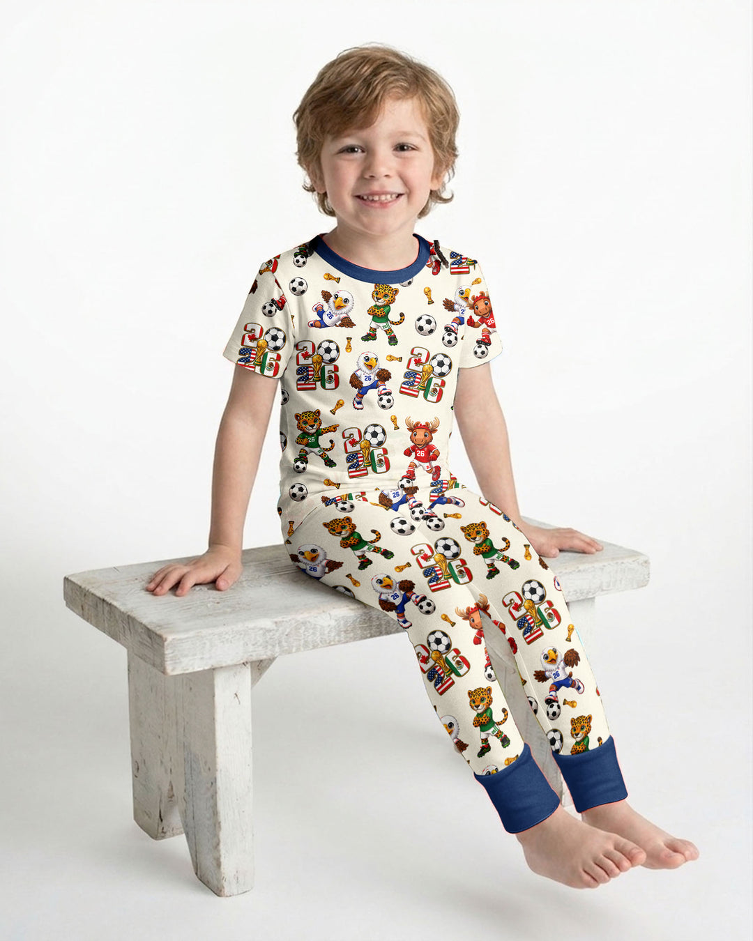 Zweiteiliges, kurzärmliges Pyjama-Set mit Marienkäfern