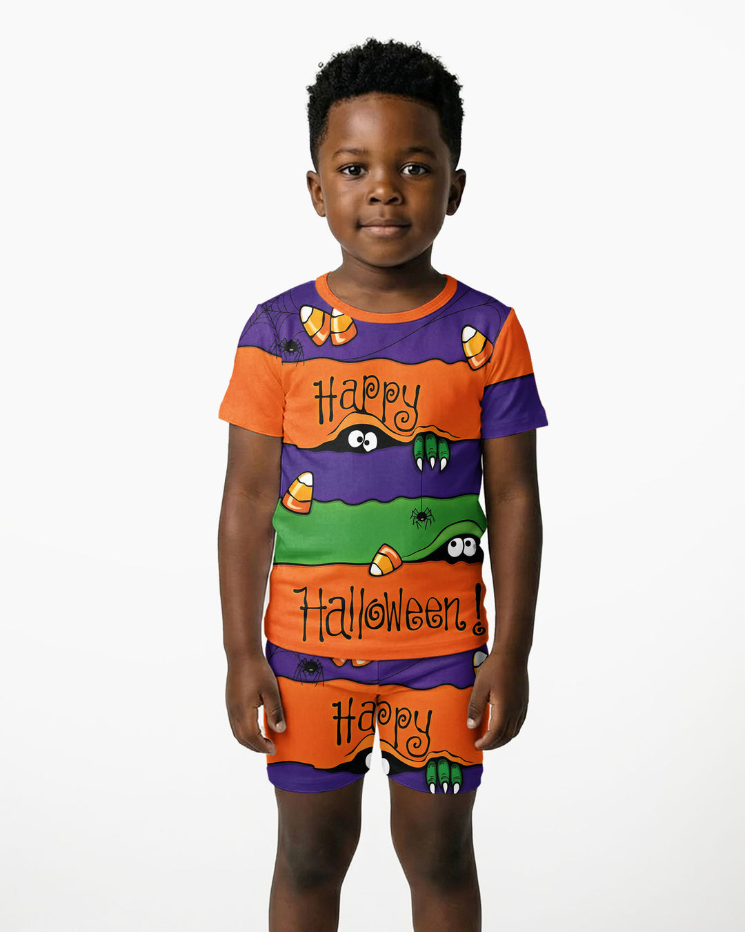 Happy Halloween Bamboo Two Piece Short Sleeve Shorts Pajama Set