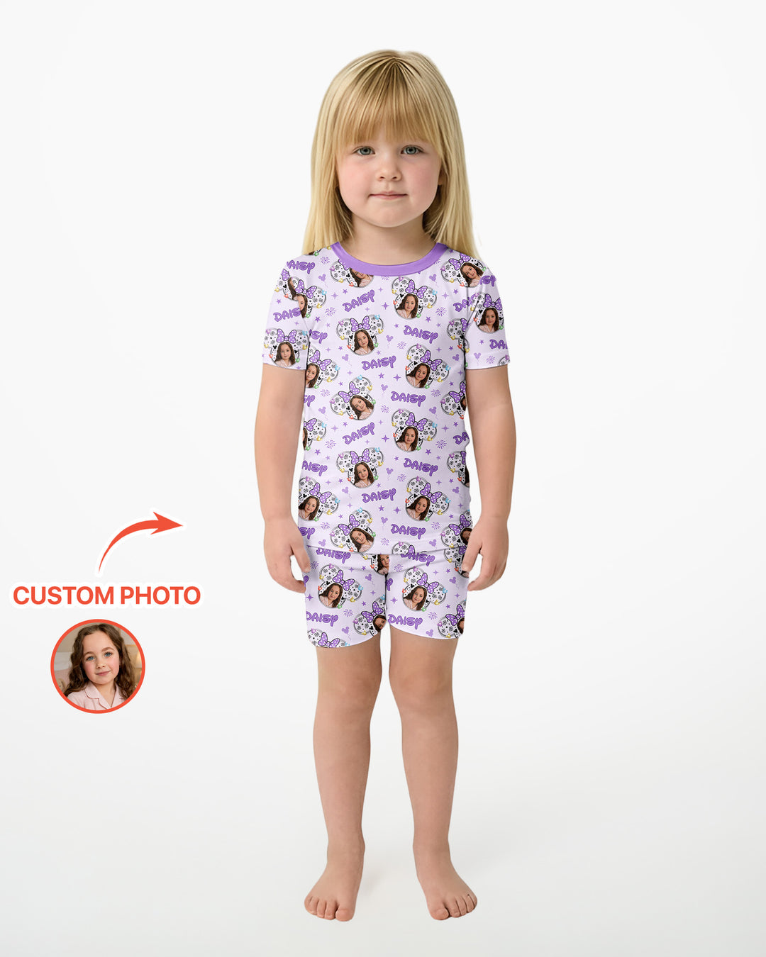 Zweiteiliges Pyjama-Set mit kurzen Ärmeln und Shorts im Sommer-Design