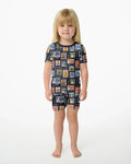Our Lady, Around the World Bamboo Two Piece Short Sleeve Shorts Pajama Set
