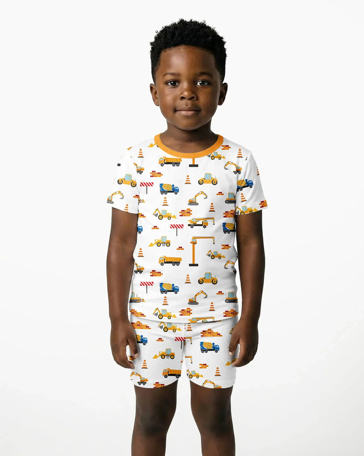 Konstruktion Bambus Zweiteiliger Kurzarm-Shorts-Pyjama-Set