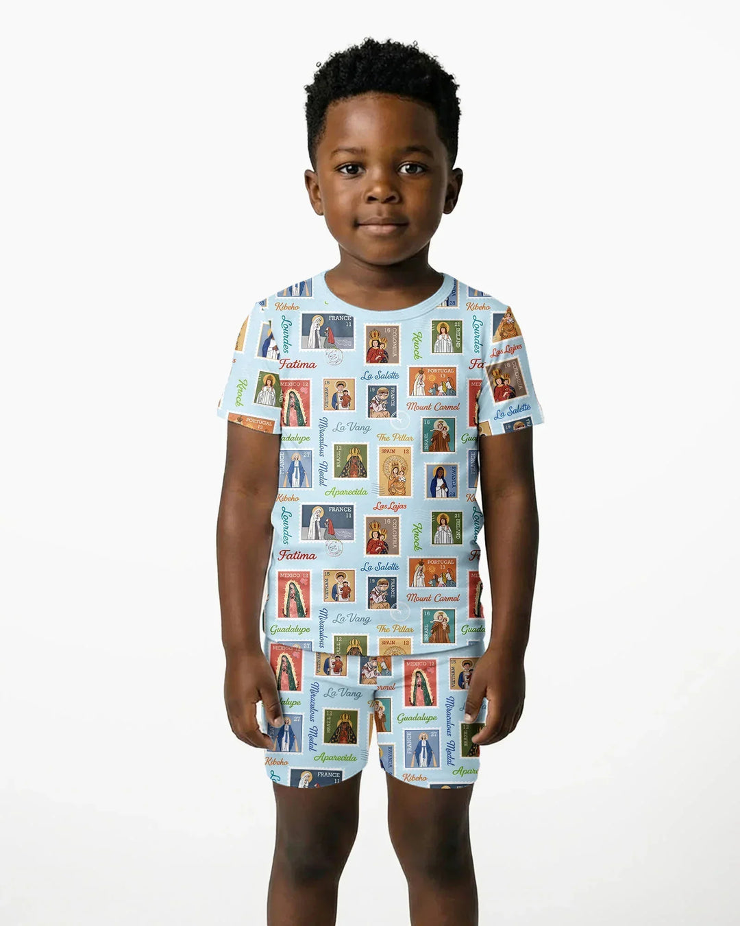 Schlafanzug-Set zweiteilig, kurze Ärmel, kurze Hose, Bambus