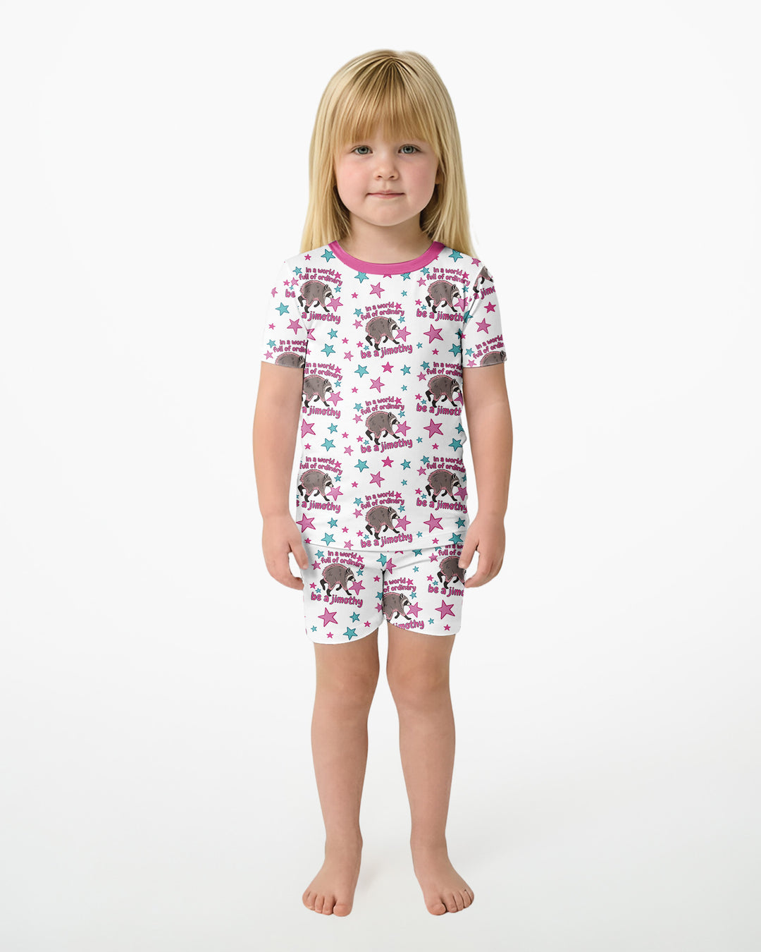 In A World Full Of Ordinary Be A Jimothy Bamboo Two Piece Short Sleeve Shorts Pajama Set