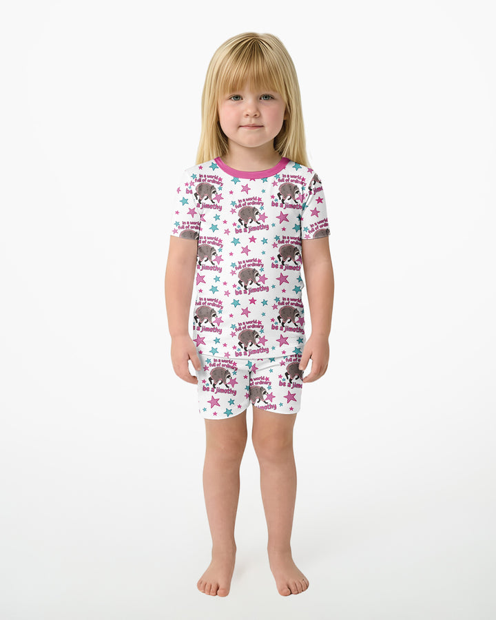 In A World Full Of Ordinary Be A Jimothy Bamboo Two Piece Short Sleeve Shorts Pajama Set
