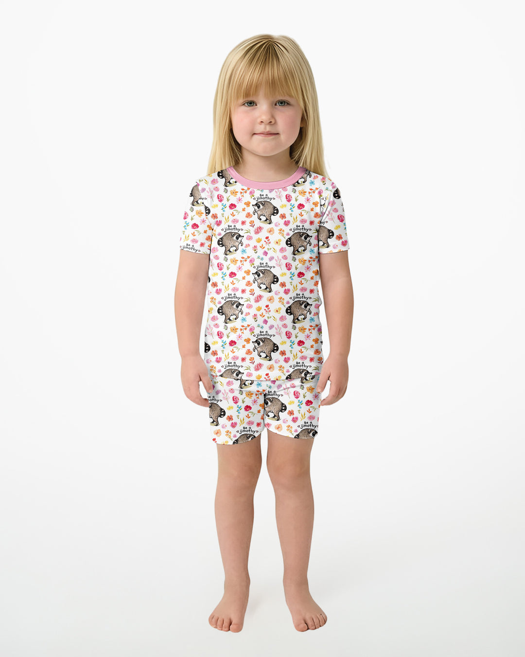 Be A Jimothy Family Matching Bamboo Two Piece Short Sleeve Shorts Pajama Set