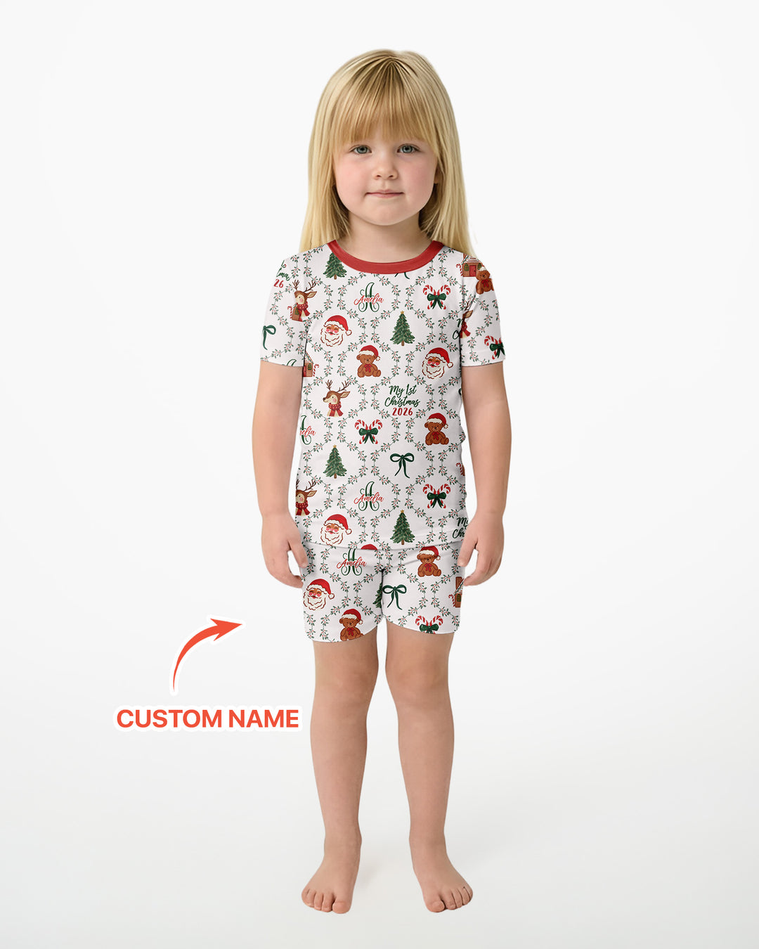 Zweiteiliges Pyjama-Set mit kurzen Ärmeln und Shorts im Sommer-Design